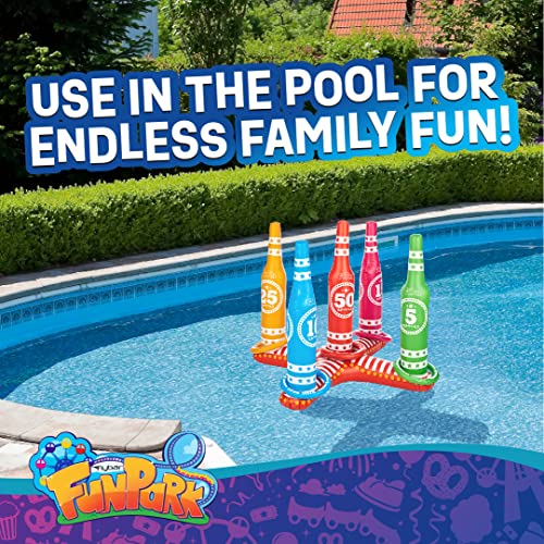 FunPark Ring Toss Outdoor Games – Giant Pool Toys 3 Feet Tall Inflatable Pool Accessories Outdoor Toys for Kids Adults and Family - Bellso