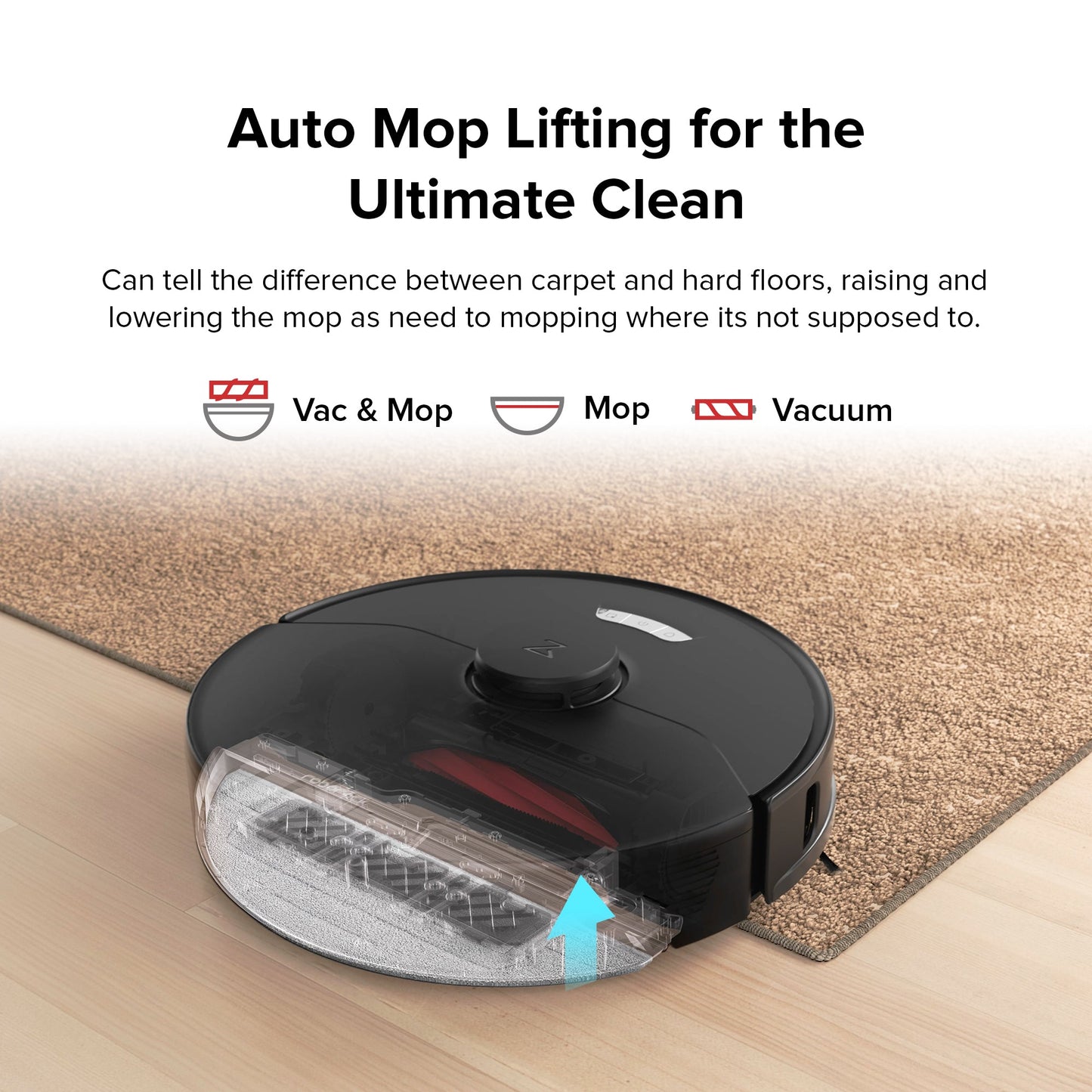 Roborock S7 Max Ultra Robot Vacuum White: Smart Mapping, Self-Emptying, Tangle-Free, Pet Hair, Multi-Surface, App Control - Bellso