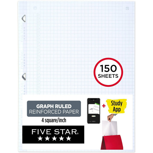Five Star 150ct Graph Ruled Filler Paper Reinforced - Bellso