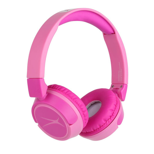 Altec Lansing Kid Safe 2-in-1 Bluetooth Wireless Headphones - Princess Pink - Bellso