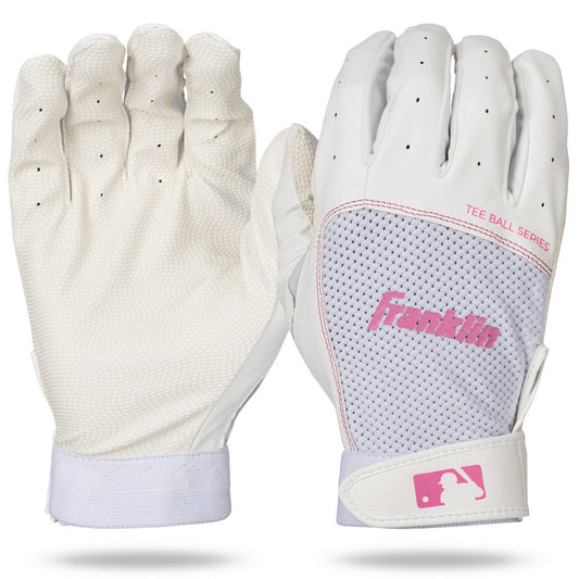 Franklin Sports Teeball Flex Batting Glove - White/Pink XS - Bellso