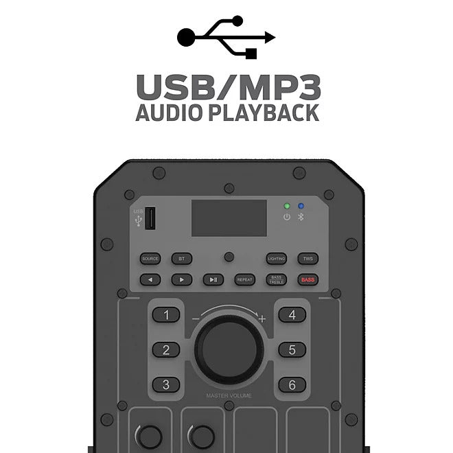 Monster X6 All-in-One PA Bluetooth 600w Speaker System - Bellso