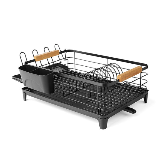 Member's Mark Modern Dish Rack With Utensil Caddy And Glassware Holder Black (NO BOX) - Bellso