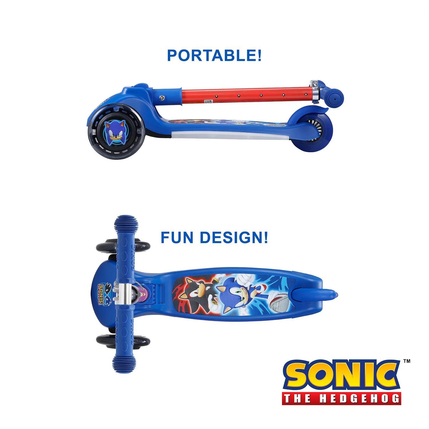 Licensed Kids Light Up 3-Wheel Scooter - Bellso