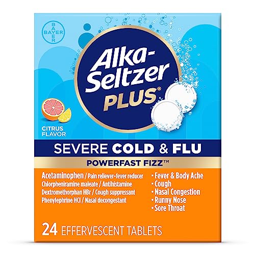 Alka-Seltzer Plus PowerFast Fizz Severe Cold & Flu Treatment - Citrus - 24ct - Bellso
