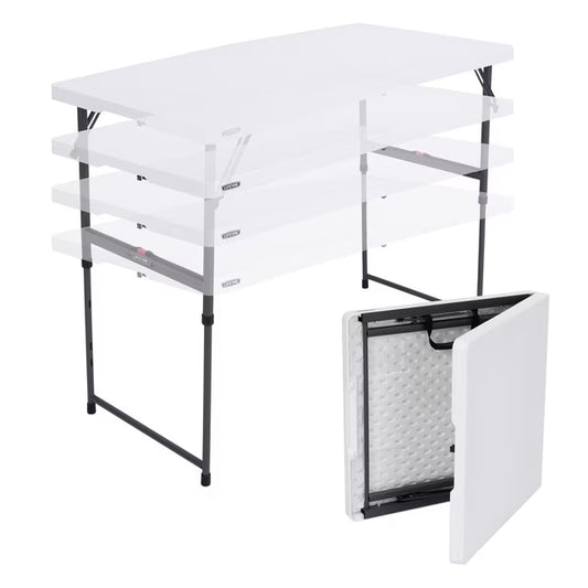 Lifetime 4' Residential Fold-In-Half Adjustable Height Table