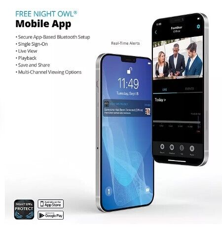 Night Owl 12 Channel (8 Wired 4 Wi-Fi) 2K DVR Security System (CL-FT4D2-88L) - Bellso