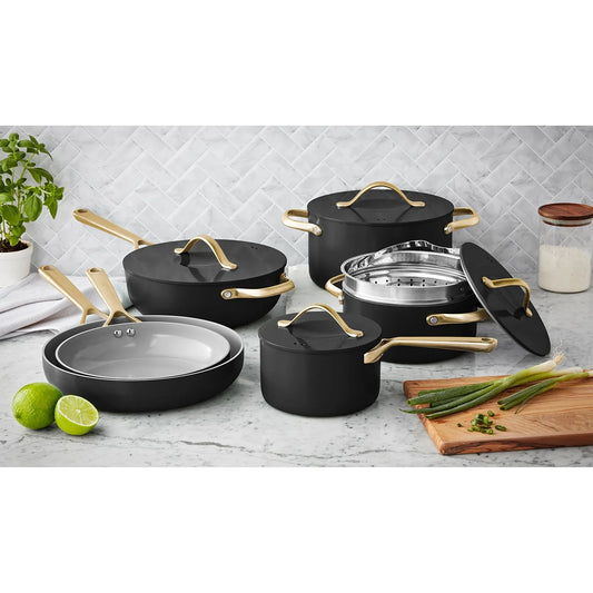 Member's Mark 11-Piece Modern Ceramic Cookware Set - Bellso