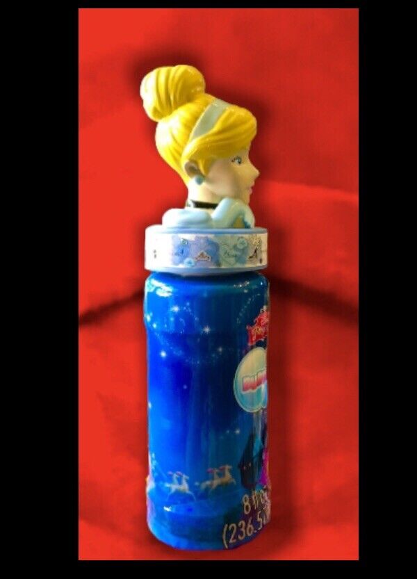 Disney Princess Cinderella Super Miracle Bubbles 8oz,refillable with 3D Topper - Bellso