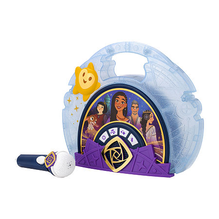 Disney - WISH Sing Along Boombox with Bluetooth Function for Kids 3 Years and up. Includes Built-in Music from the New Disney Wish Movie. Includes Rea - Bellso