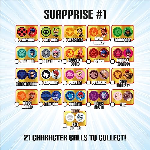 Ladybug, 4-1 Capsule Collectible Toy, Surprise Miraball with Expanding Plush Kwami, Collectible Character Metal Case, Glittery Stickers & Hanging - Bellso