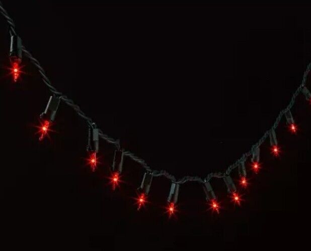 100ct Incandescent Smooth Mini Christmas String Lights Red with Green Wire - Wondershop™ - Bellso