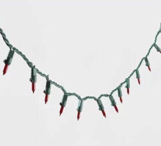 100ct Incandescent Smooth Mini Christmas String Lights Red with Green Wire - Wondershop™ - Bellso