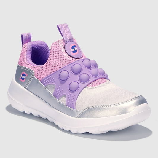 S Sport by Skechers Girls' Denise Colorblock Sneakers - Pink/Purple/Silver Select Size - Bellso