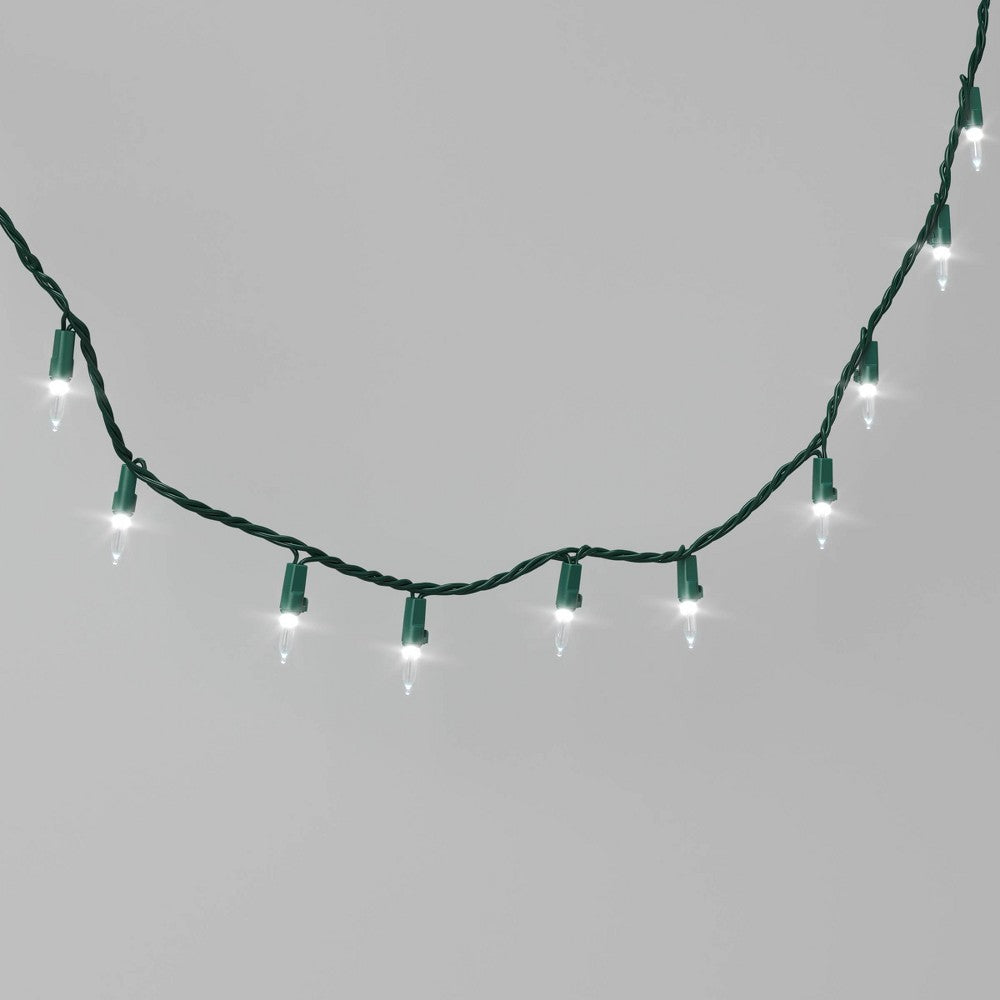 100ct LED Smooth Mini Christmas String Lights Warm White with Green Wire - Wondershop™ - Bellso