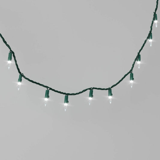 100ct LED Smooth Mini Christmas String Lights Warm White with Green Wire - Wondershop™ - Bellso