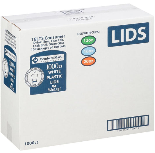 WinCup Foam Cup Plastic Lids (12-20oz., 1000ct.) - Bellso