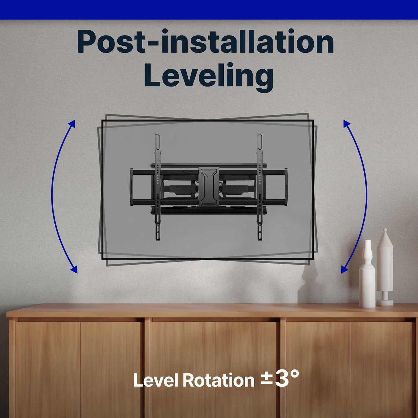 Member's Mark Full Motion Extended TV Wall Mount with Articulating Dual Swivel Arms for 32"-100" TVs