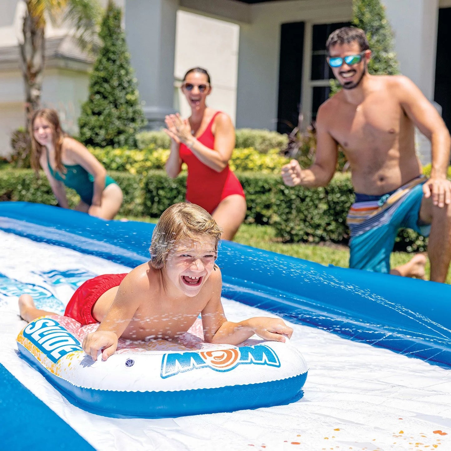 WOW Super Slide 26' Giant Backyard Water Slide with Built-in Sprinklers & Sleds - Bellso