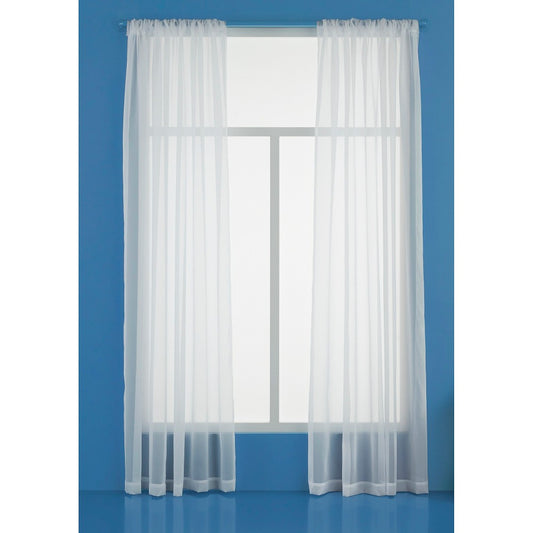60"x84" Sheer Window Curtain Panel White - Room Essentials™: Recycled Polyester, Energy Efficient, Rod Pocket - Bellso