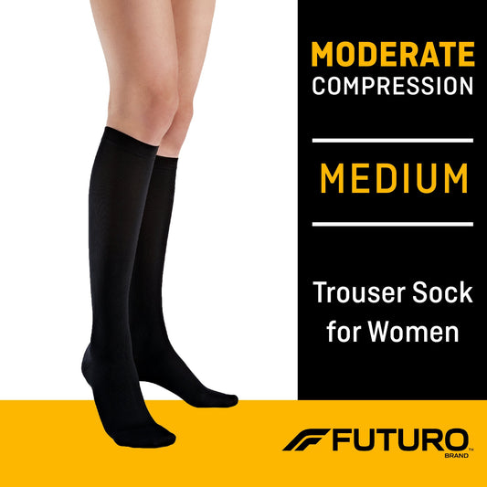 FUTURO Trouser Socks for Women Black - Medium - Bellso