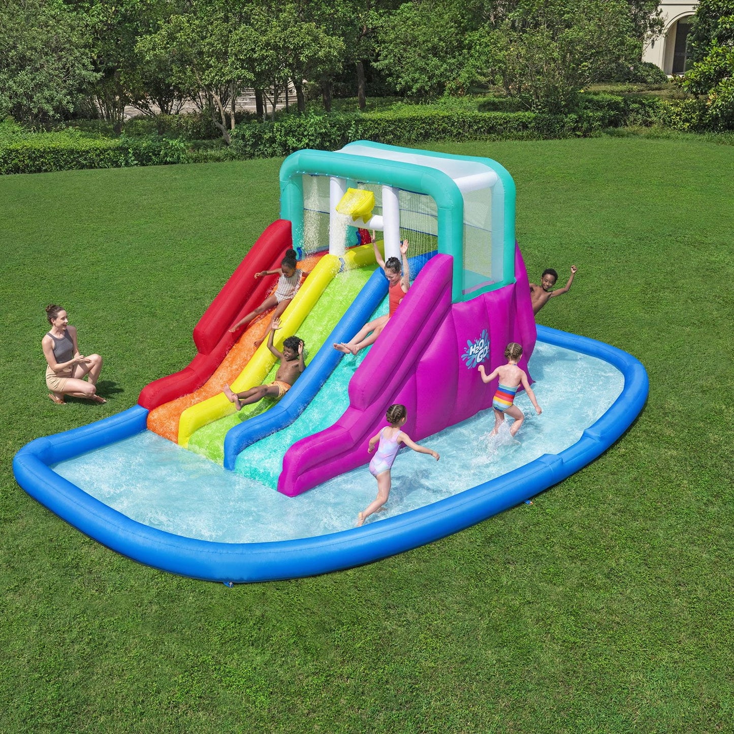 H2OGO! Triple Splash Kids Inflatable Water Park - Bellso