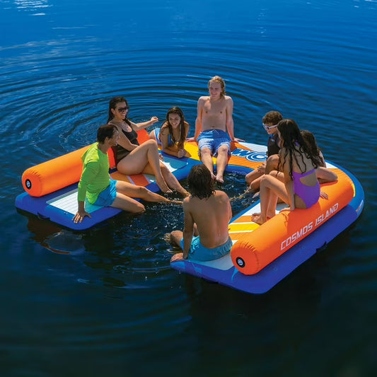 Wow Cosmos Island 10x 9Ft. Fun Dock Easy Portability with 12-Volt High Pressure Pump