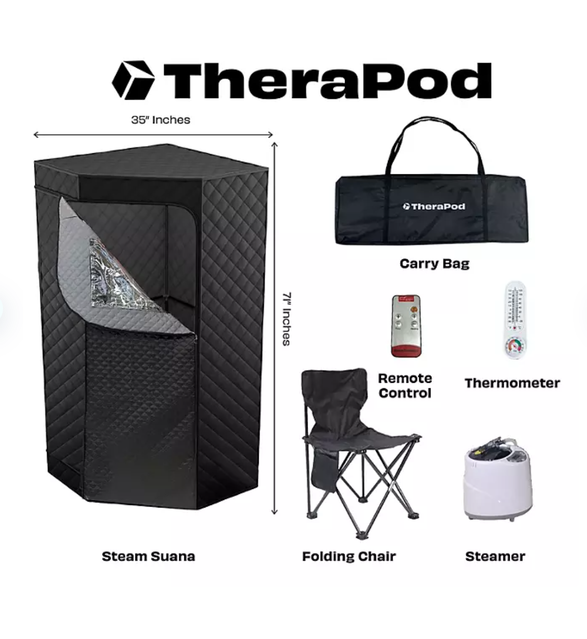 Therapod Portable Steam Sauna with Red Light Therapy - Bellso