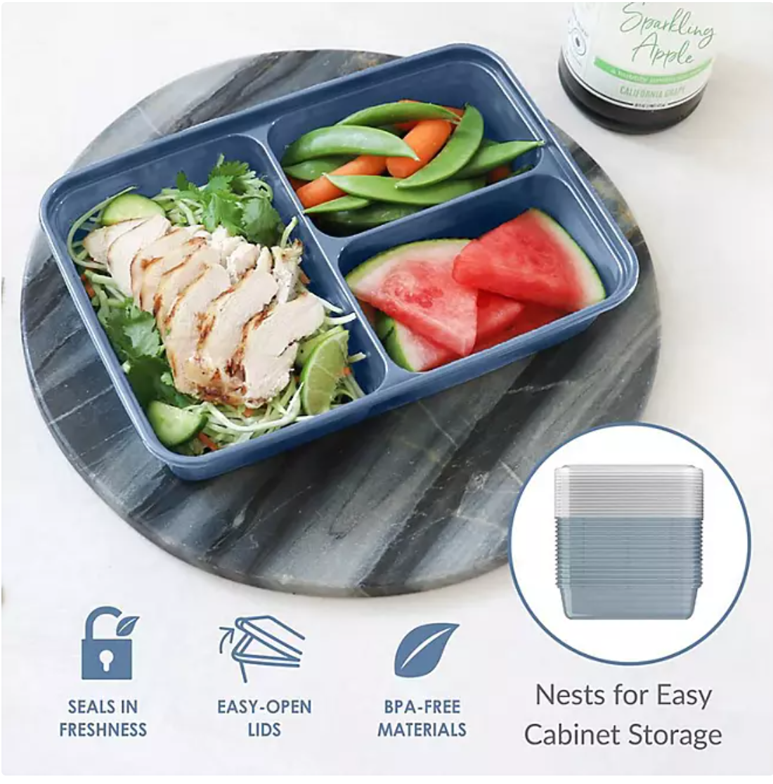 Bentgo 90 Piece Meal Prep Set, Blue Mist - Bellso