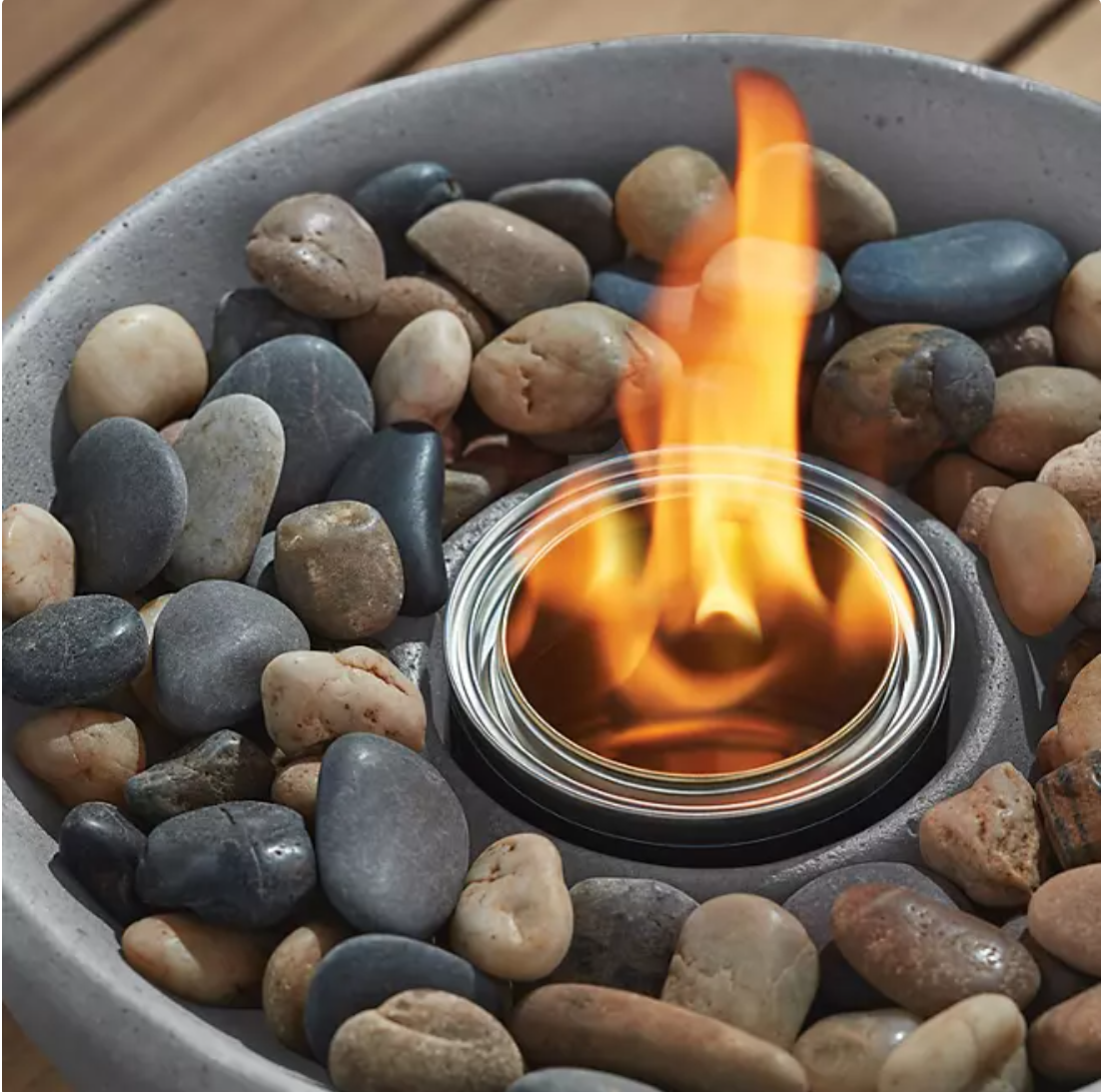 Member's Mark Handcrafted Concrete Table Top Fire Bowl, Smoke-Free, Dark Grey - Bellso