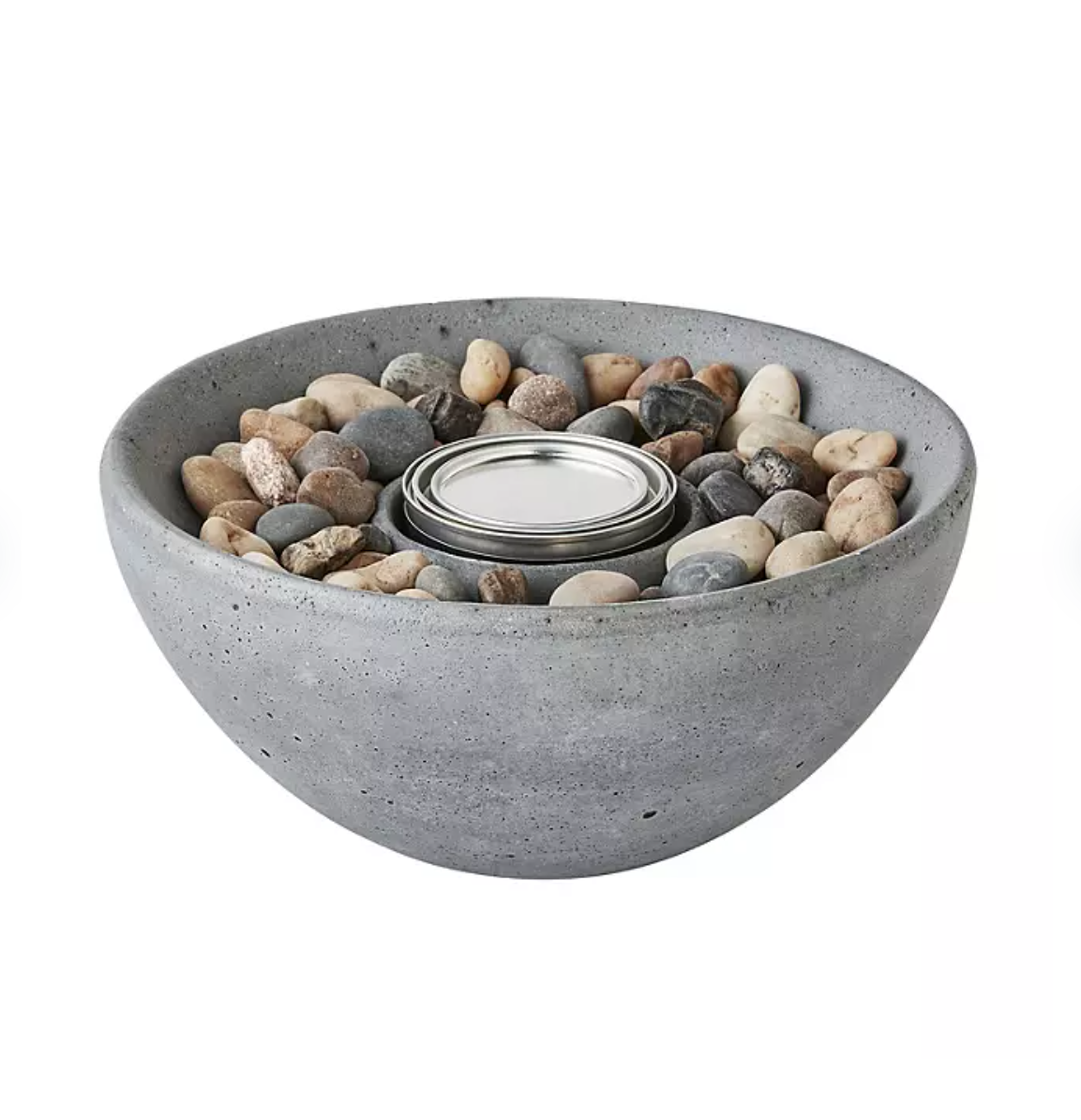 Member's Mark Handcrafted Concrete Table Top Fire Bowl, Smoke-Free, Dark Grey - Bellso