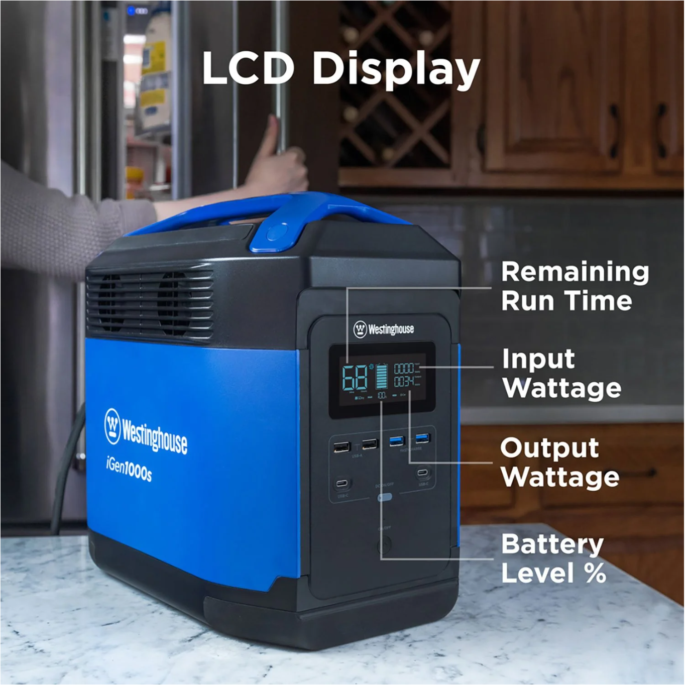 Westinghouse 1008Wh Portable Power Station Lithium-Ion Battery 3000W Solar Generator Pure Sine Wave - Bellso