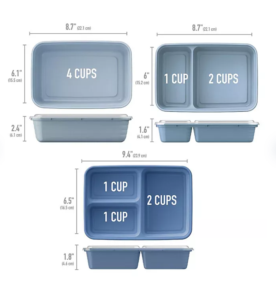 Bentgo 90 Piece Meal Prep Set, Blue Mist - Bellso