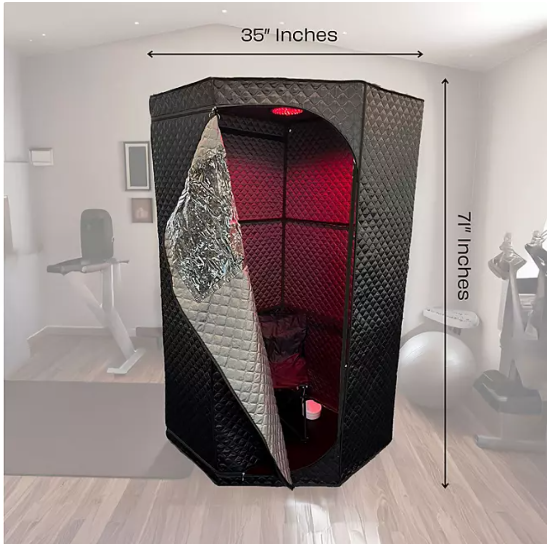 Therapod Portable Steam Sauna with Red Light Therapy - Bellso