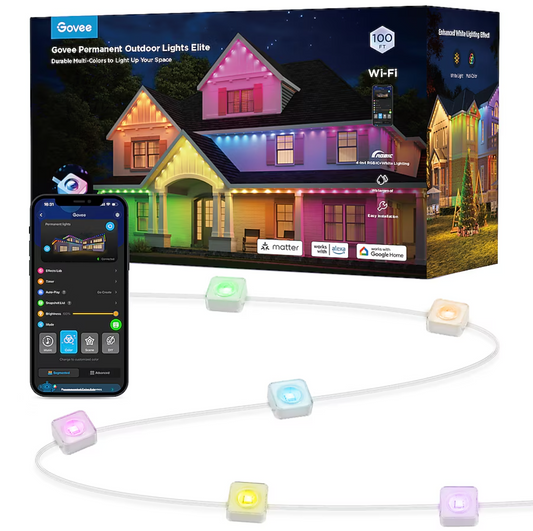 Govee 100ft RGBICW White Permanent Outdoor Lights Elite - Bellso