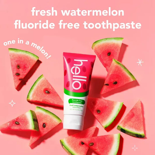 Hello Kids' Natural Watermelon Fluoride-Free, SLS-Free and Vegan Toothpaste - 4.2oz - Bellso