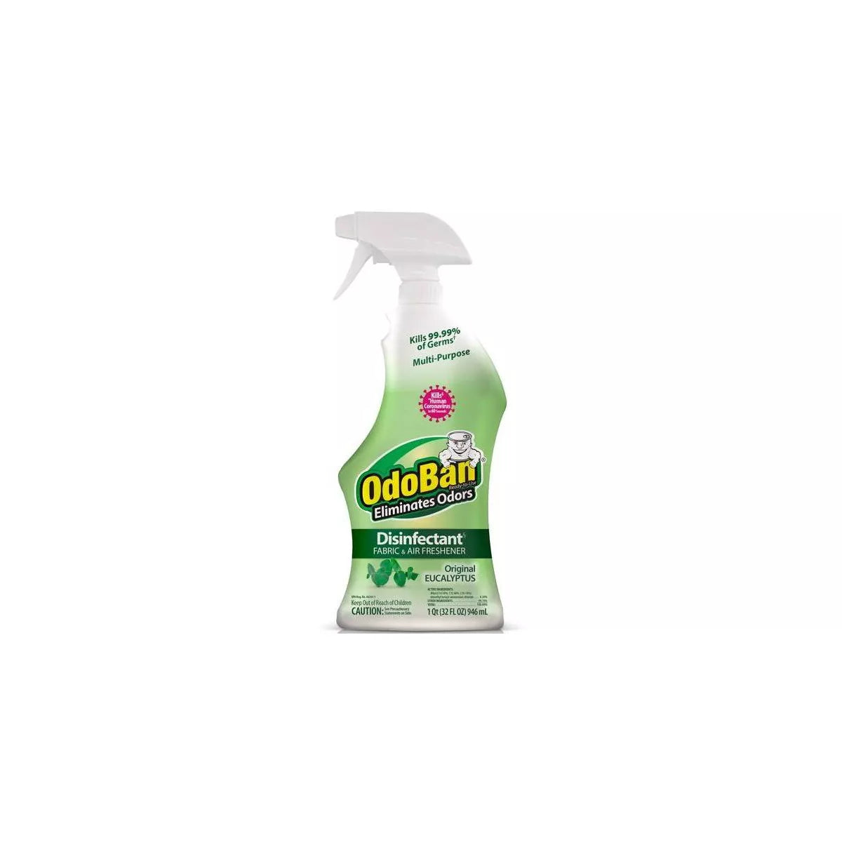 OdoBan Original Eucalyptus Ready to Use Liquid Fabric and Air Freshener Disinfectant - Eucalyptus - 32 Fl Oz - Bellso