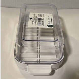 Large Double Wide Acrylic Butter Dish W Lid New - Bellso
