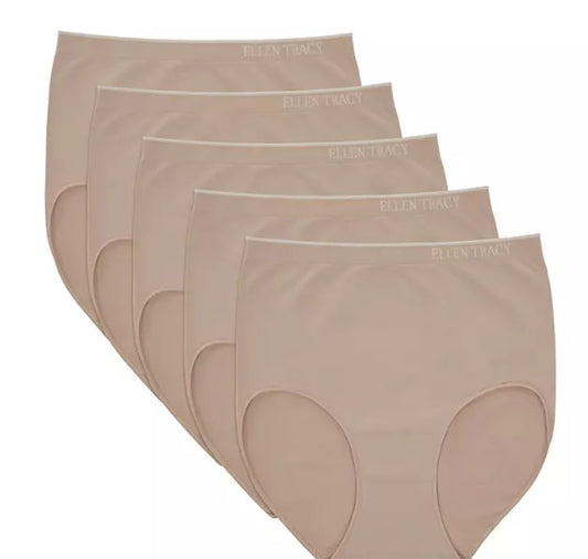Ellen Tracy Women's 5-Pack Seamless Brief - Bellso