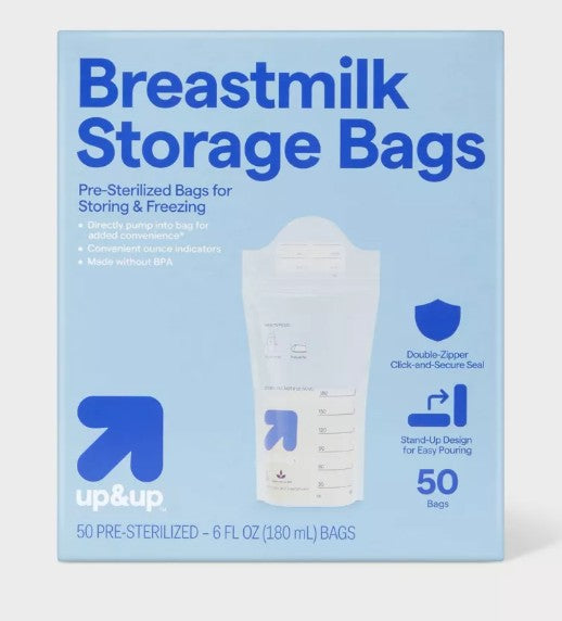Breast Milk Storage Bags - 50ct - up & up™ - Bellso