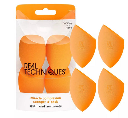 Real Techniques Original Collection Base Makeup Sponge 4 Pc - Bellso