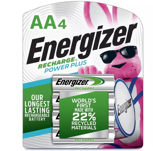 Energizer AA E NiMH Rechargeable Batteries 4 per Pack - Bellso