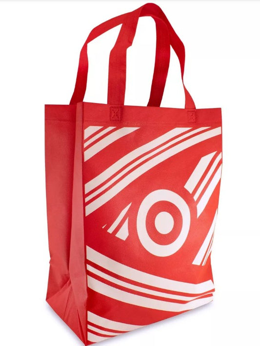 Reusable Bag Tote Bag Holiday Peppermint Stripe Red - Bellso