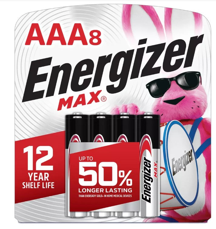 MAX Alkaline Batteries, AAA, 8-Pk. E92MP-8 - Bellso