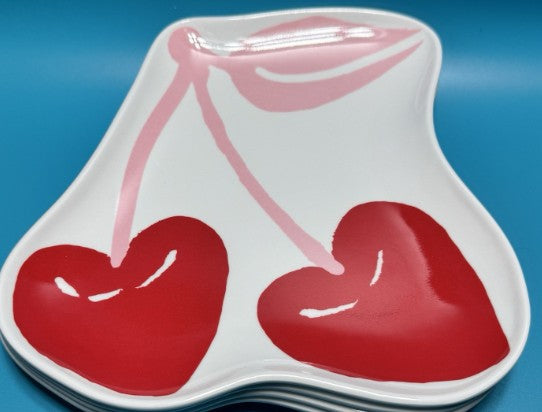 Target Melamine Plates Cherry Hearts NEW Cherries - Bellso