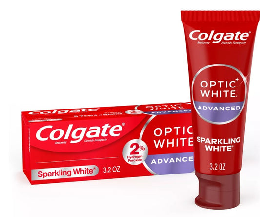 Colgate Optic White Whitening Toothpaste Sparkling White - 3.2oz - Bellso
