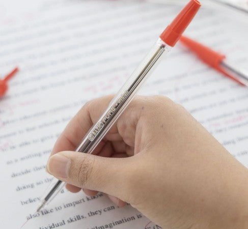 Bazic 1754   Pure Red Stick Pen (12/pack) - Bellso