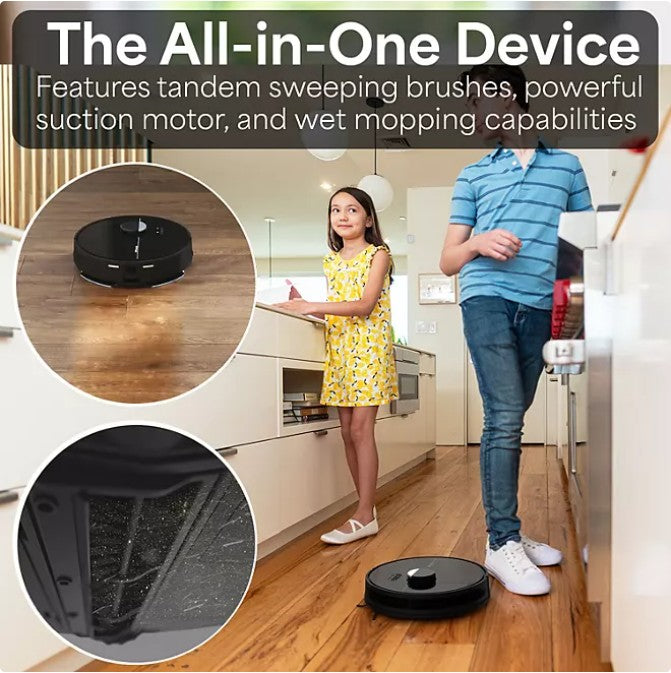 bObsweep Dustin Self-Emptying Robot Vacuum and Mop with 100-Day Dock - Bellso