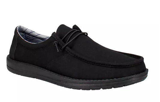 Eddie Bauer Men's Canvas Lace Up Loafer Black Size 7 - Bellso