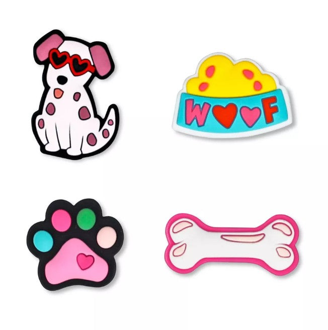 Dog Theme Shoe Charms Fit Croc Shoes, Bracelets - Puppy, Paws - Bellso